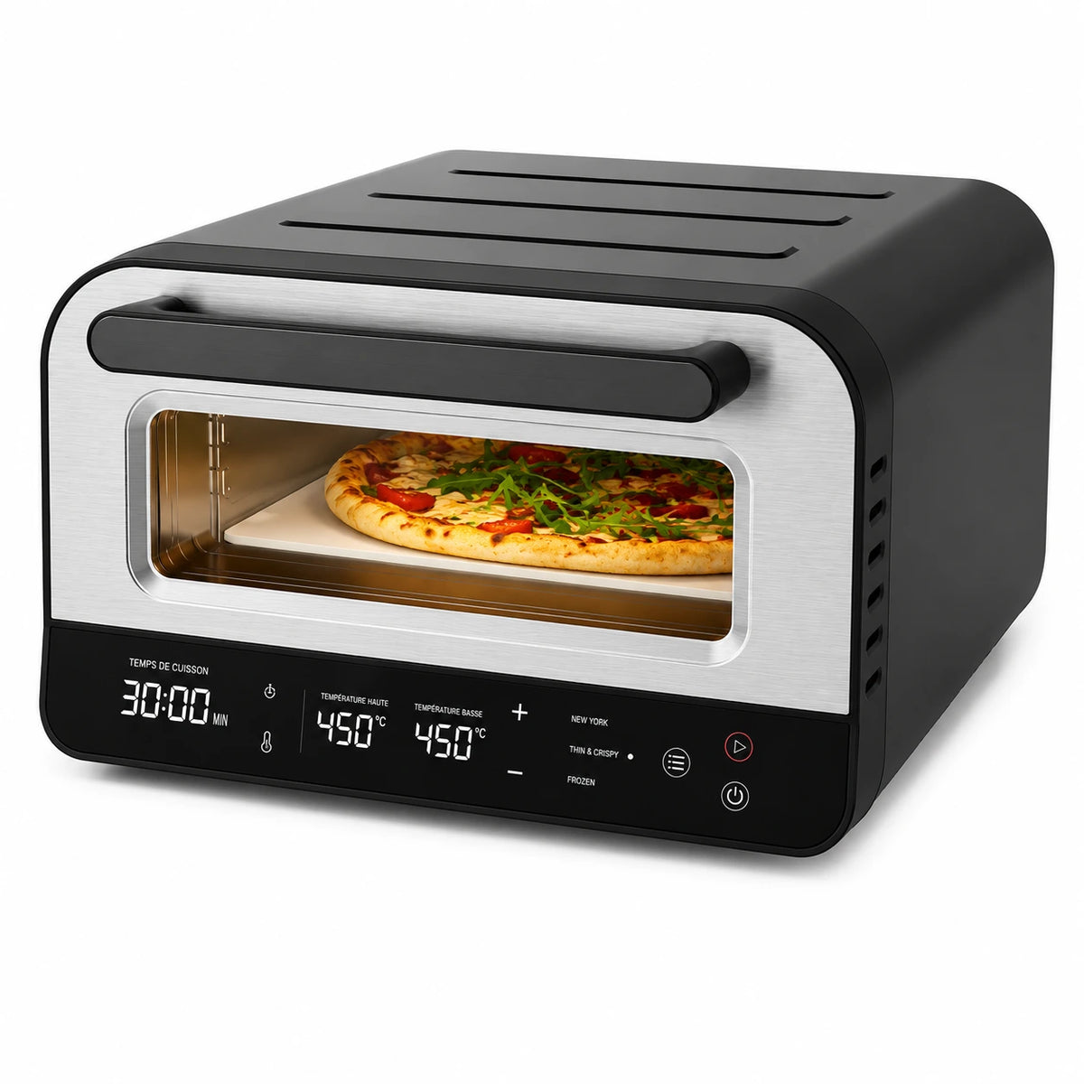 four à pizza électrique coté face
