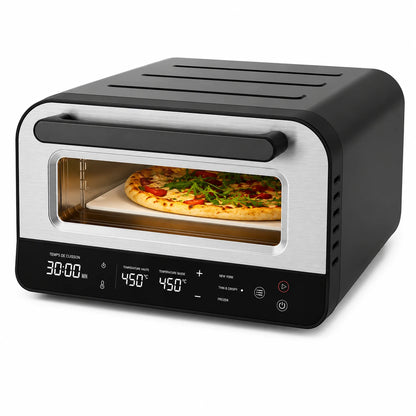 four à pizza électrique coté face