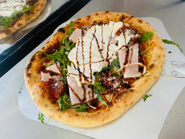 réalisation pizza type burrata avec un four électrique